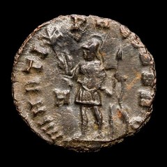 *Lucernae* Gallienus Antoninianus MARTI PACIFERO/A (373) Rome 266 AD.