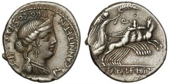 C. ANNIVS TF TN PRO COS, Silver Denarius, 82-81 BC.