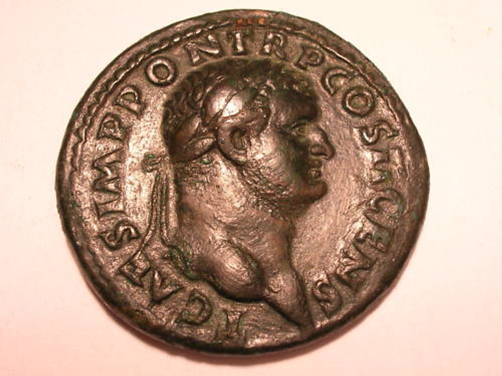 Titus As (72 AD, XF/Attractive/Rare in this condition)