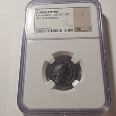 NGC Roman Empire Constantine I AD 307-337 Billon AE3 Nummus F 2401043-005