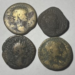 Ancient Roman Empire Lot of 4 Bronze Sestertii, 2nd-3rd Centuries AD #16