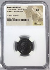 Roman Empire Constantine BI Reduced Nummus NGC XF #