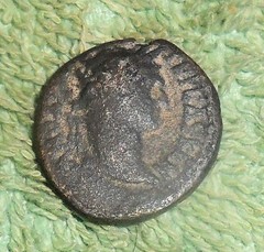 JB RFM 86246 Ancient Sepphoris Israel Trajan 98-117 AD AE20 Winged Caduceus – “