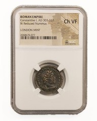 Roman AE Constantine I the Great AD 272-337 NGC VF London Mint Ancient Coin Slab