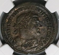 305 NGC XF Maximian Abdication Follis Roman Providentia Trier Mint (25020101C)
