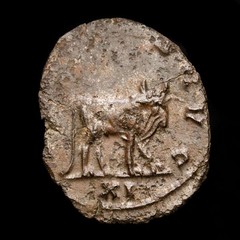 *Lucernae* Gallienus, sole reign Antoninianus SOLI CONS AVG Bull Rome 267-268