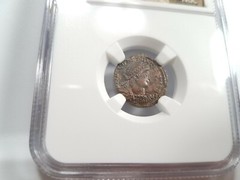 Constantius II Roman Empire BI Nummus AE3/4 NGC AU Ancient Epfig Hoard Pedigree