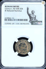 Licinius I AE3 Reduced Nummus NGC Certified Roman Coin AD 308-324 ⚔️ Ancient