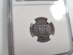Constantine I Roman Empire BI Nummus AE3/4 NGC AU Ancient Epfig Hoard The Great