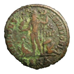 CONSTANTINE I, W / JUPITER ANCIENT ROMAN COIN, 316-317 AD. 19 mm. ESTATE # 315