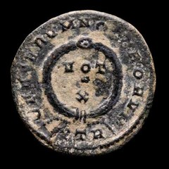*Lucernae* Crispus Caesar Æ Follis VOT X in wreath / STR Trier 316-326 A.D.