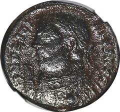ROMAN Licinius I AS CAESAR AD 308-324 BI REDUCED NUMMUS /JUPITER NGC (047)