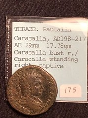 caracalla ae 29 bronze ad198-217 17.78 Grams Thrace Pautalia , Rev Standing
