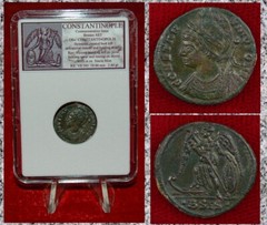 Ancient Roman Empire Coin Commemorative City of CONSTANTINOPLE Winged Victory