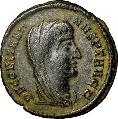 Divus Constantine I AE15 Hand of God Quadriga Nicomedia AD 337-340 RIC VIII 18