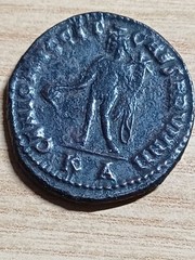 Roman Empire Galerio Maximiano Follis Cyzico Genio Aug Spl RR Auction Munthandel