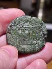 Antoninus Pius Æ Sestertius, Temple Of Augustus