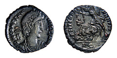 Constantius Gallus, as Caesar, Æ Spearing War Rome Rare And Splendid Wreath