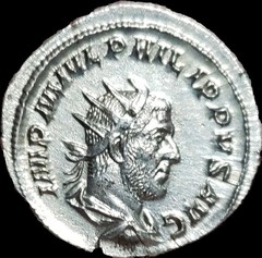 Philip I Arab AD 244-249. Rome Mint Silver Antoninianus . Lustrous MS BU