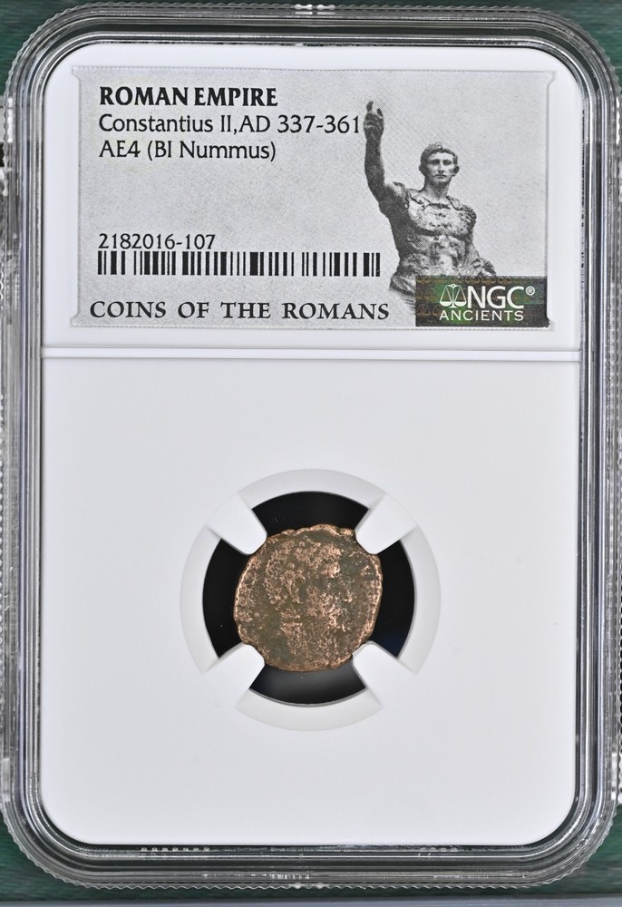 Roman Empire Constantius II, AD 337-361 (BI Half Centenionalis) – NGC Ancients