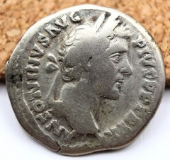 Roman Imperial | Antoninus Pius | AR Denarius | 147-148 | Annona | Grain Modius