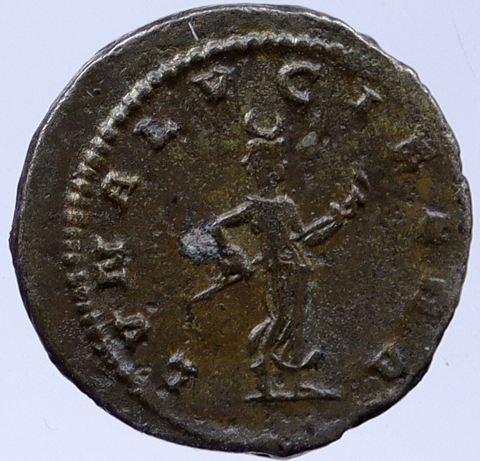 GALLIENUS 226AD Antioch Authentic Ancient Roman Coin LUNA DIANA LUCIFERA i118441