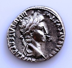 Sc-Roma-Augusto. Denar Lugdunum (France) 15 Dc EBC Xf- Silver 3.8 G. Knapp