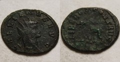 Rare genuine Ancient Roman coin Antoninianus Gallienus 261 AD Rome mint Panther