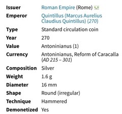 Roman Burning Alter Genuine Ancient Coin 270 AD Emperor Claudius II Gothicus
