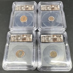 Lot of 4 Ancient Roman Bronze Coins 27BC – 476AD Certified Genuine Authentic