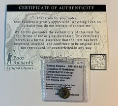 Claudius II Gothicus 268-270 AE Antoninianus. Death Commemorative. CR75