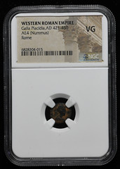 Galla Placidia, AD 421-450, Rare Empress, NGC VG