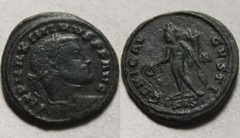 Maximinus II Daia Genuius patera Rare genuine Ancient Roman coin follis Siscia
