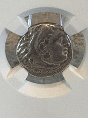 Kingdom of Macedon Alexander III 326-333 BC AR Drachm Ch F