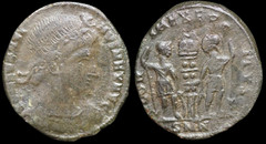 Constantine I Ancient coin AE3 GLORIA EXERCITVS Nicomedia SMNA RIC VII. #1934