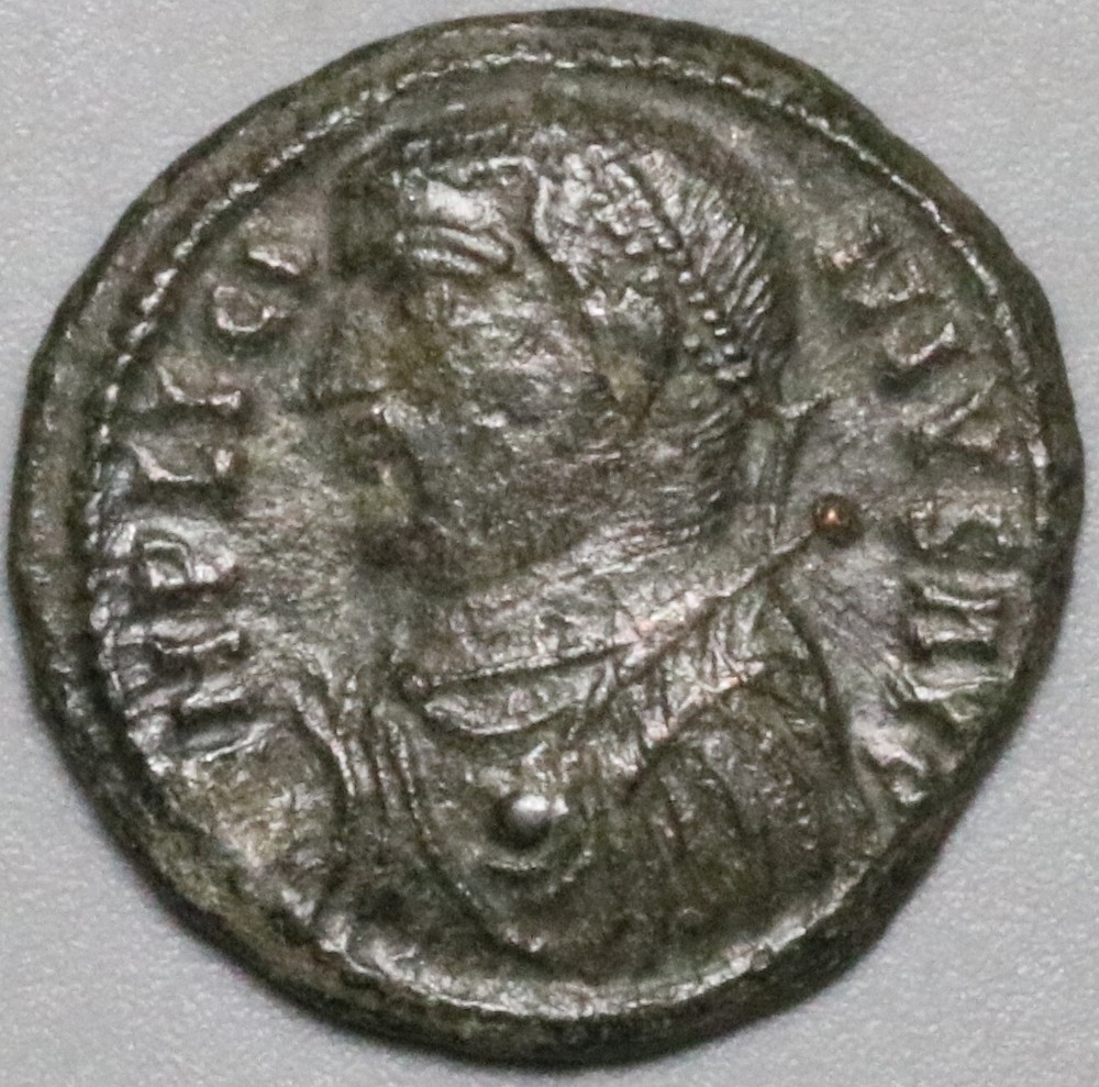 317 Licinius I AE3 Roman Empire Jupiter Mappa Scepter Cyzicus VF (25010202R)