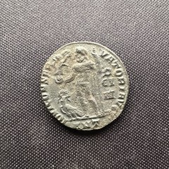 Licinius I. 308-324Ad Roman Follis Antioch Jupiter with Victory Coin 18mm 3.1g
