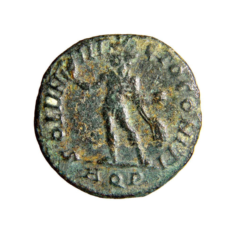 Authentic Roman Coin RARE AQP Sol Roman Empire. Constantine I, 306-337. Follis