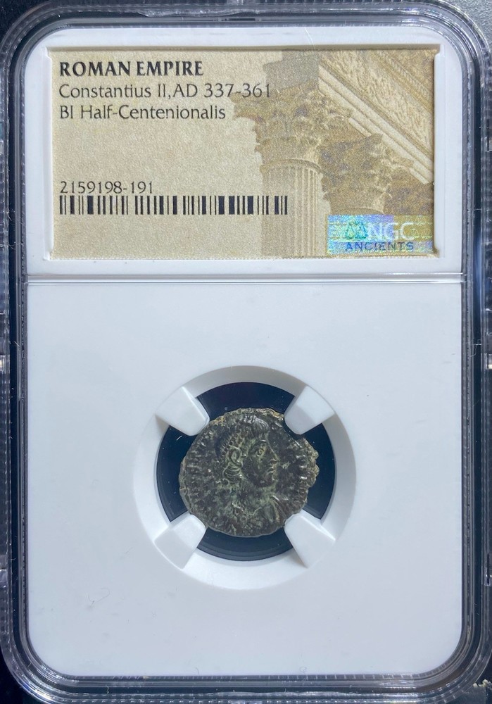 Ancient Roman Coin NGC Certified Emperor Constantius II 337–361 AD Genuine