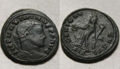 Maximinus II Daia Genuius patera Rare genuine Ancient Roman coin follis Siscia