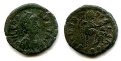 VERY rare AE2 of Leo (457-474 AD) w/SALVS RPVRLCA, Constantinople mint, Roman Em