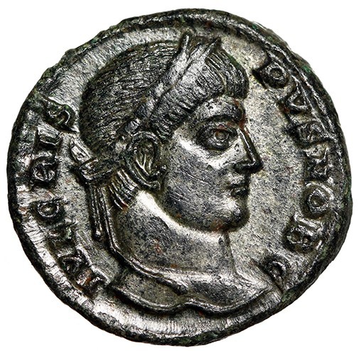 Crispus Silvered Nummus “Votive” Siscia Good Very Fine
