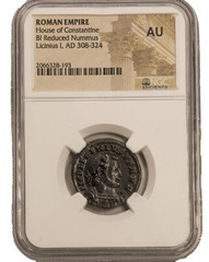 NGC AU Roman AE of Licinius I AD 308 – 324 ALMOST UNCIRCULATED Certified Ancient