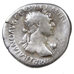TRAJAN. Fortuna Redux with Cornucopia. FORT RED. Roman Empire Silver denarius