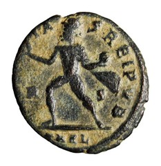 SCARCE Constantine II, as Caesar, Æ Nummus. Arles, AD 317. Sol R – S Parl