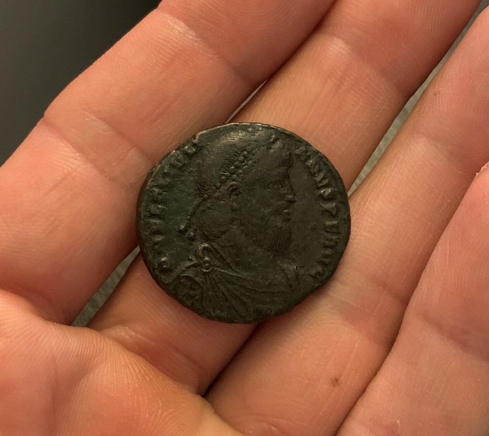 SCARCE EMPEROR JULIAN Ancient Roman Coin Follis Lugdunum 363AD BULL RIC236 8.6g