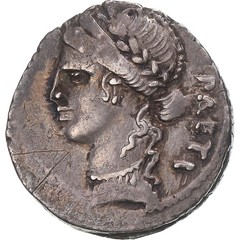 [#345226] Coin, Considia, Denarius, 46 BC, Rome, EF(40-45), Silver, Crawford:465