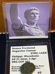 Biblical Emperor Augustus Caesar 27BC-14AD Philippi 2 Priests w/Oxen CB180