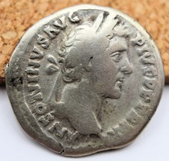Roman Imperial | Antoninus Pius | AR Denarius | 147-148 | Annona | Grain Modius