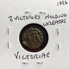 Genuine Ancient Roman Coin 342-348 AD Constantius II 2 Victories Victoriae